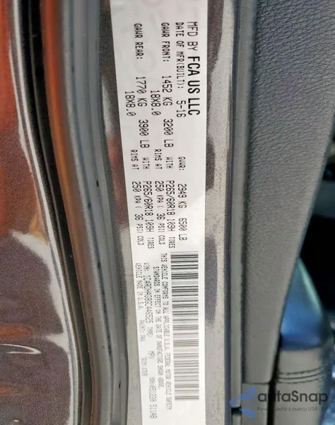 2016 Dodge Durango Sxt from USA, damaged, VIN 1C4RDHAG8GC446525